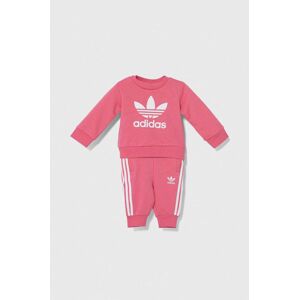 Tepláková súprava pre bábätká adidas Originals ružová farba