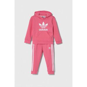 Detská tepláková súprava adidas Originals ružová farba