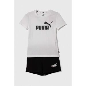 Detská súprava Puma Logo Tee & Shorts Set biela farba