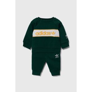 Detská súprava adidas Originals zelená farba