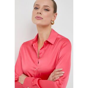 Košeľa Marciano Guess MELISSA dámska, ružová farba, regular, s klasickým golierom, 4RGH31 7008A