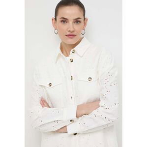 Košeľa Twinset dámska, biela farba, regular, s klasickým golierom