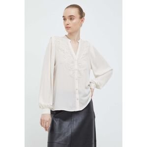 Košeľa Bruuns Bazaar dámska, béžová farba, regular