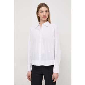 Bavlnená košeľa Armani Exchange dámska, biela farba, regular, s klasickým golierom