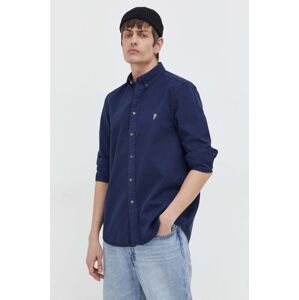 Bavlnená košeľa PS Paul Smith pánska, tmavomodrá farba, regular, s golierom button-down