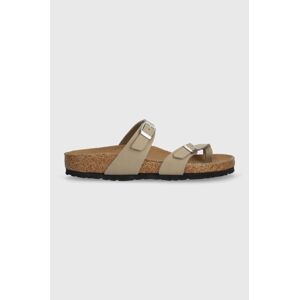 Žabky Birkenstock Mayari dámske, béžová farba, na plochom podpätku, 1026697