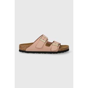 Nubukové šľapky Birkenstock Arizona ružová farba, 1026684