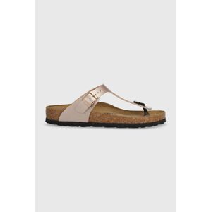 Žabky Birkenstock Gizeh dámske, ružová farba, na plochom podpätku, 1023925