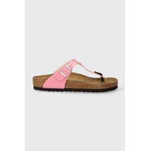 Žabky Birkenstock Gizeh dámske, ružová farba, na plochom podpätku, 1026937