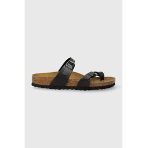 Žabky Birkenstock Mayari dámske, čierna farba, na plochom podpätku, 1027333