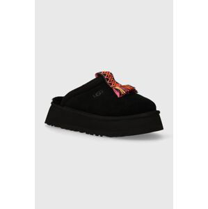 Semišové papuče UGG Tazzle čierna farba, 1152677