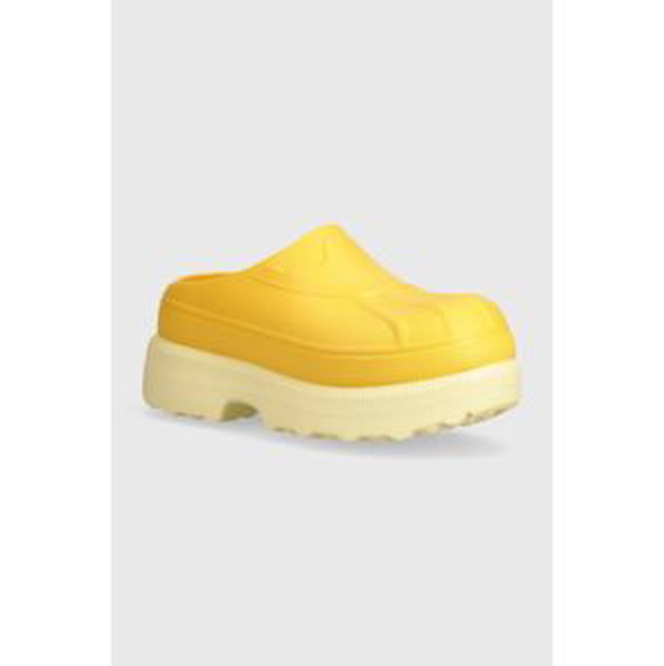 Šľapky Sorel CARIBOU CLOG dámske, žltá farba, na platforme, 2048701756