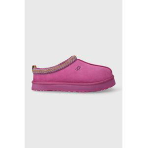 Detské semišové papuče UGG K TAZZ fialová farba
