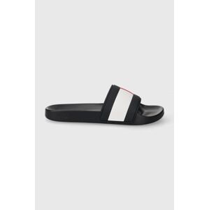 Šľapky Tommy Hilfiger RUBBER TH FLAG POOL SLIDE pánske, tmavomodrá farba, FM0FM04236