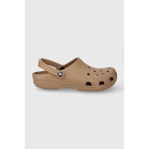 Šľapky Crocs Classic hnedá farba, 10001