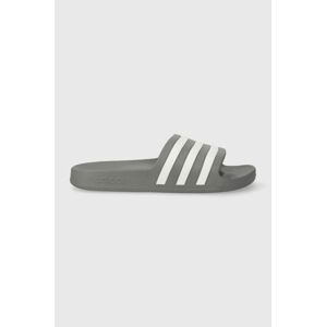 Šľapky adidas šedá farba