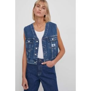 Rifľová vesta Calvin Klein Jeans dámsky, prechodný