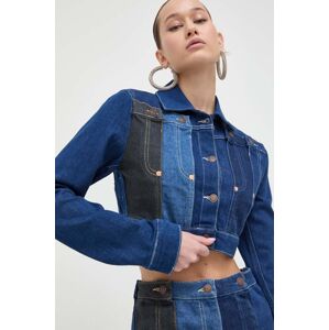 Rifľová bunda Moschino Jeans dámska, prechodná