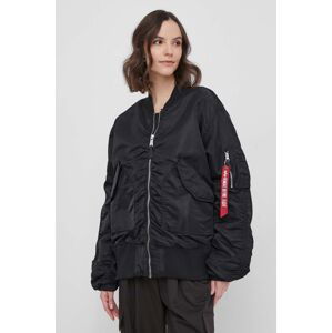 Bunda Alpha Industries CWU MA-1 Bomber NC Wmn dámsky, čierna farba, prechodná