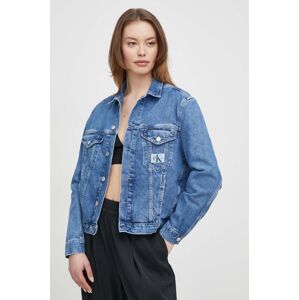 Rifľová bunda Calvin Klein Jeans dámska,prechodná,J20J222788