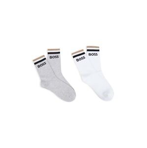 Detské ponožky BOSS 2-pak biela farba