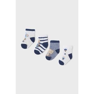 Ponožky pre bábätká Mayoral Newborn 4-pak tmavomodrá farba