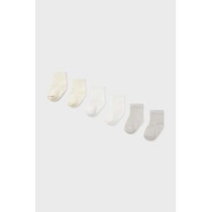 Ponožky pre bábätká Mayoral Newborn 6-pak béžová farba