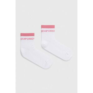Ponožky Emporio Armani Underwear 2-pak dámske, biela farba
