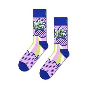 Ponožky Happy Socks Super Mom Sock dámske, fialová farba