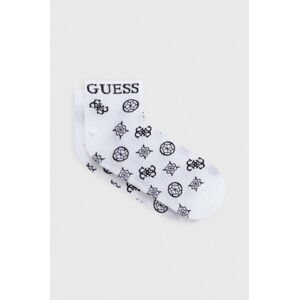 Ponožky Guess PEONY dámske, biela farba, V4GZ04 KBZU0