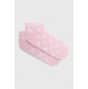 Ponožky Guess dámske, ružová farba