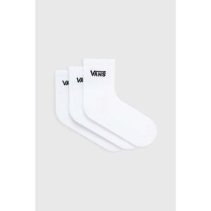 Ponožky Vans 3-pak dámske, biela farba