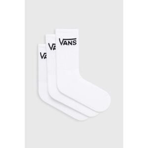 Ponožky Vans 3-pak dámske, biela farba
