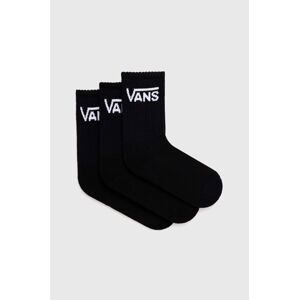 Ponožky Vans 3-pak dámske, čierna farba