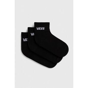 Ponožky Vans 3-pak dámske, čierna farba