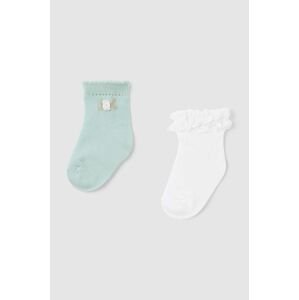 Ponožky pre bábätká Mayoral 2-pak tyrkysová farba