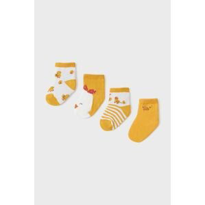 Ponožky pre bábätká Mayoral Newborn 4-pak žltá farba