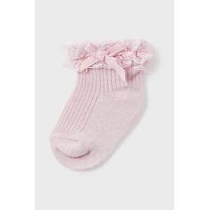 Detské ponožky Mayoral Newborn ružová farba