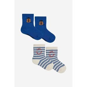 Detské ponožky Bobo Choses 2-pak tmavomodrá farba