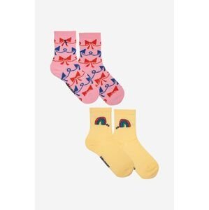 Detské ponožky Bobo Choses 2-pak ružová farba