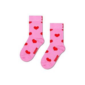 Detské ponožky Happy Socks Kids Heart Sock fialová farba