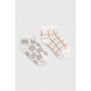 Ponožky pre bábätká United Colors of Benetton 2-pak biela farba