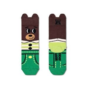 Detské ponožky Happy Socks Kids Bear Sock hnedá farba