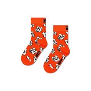 Detské ponožky Happy Socks Kids Dog Sock oranžová farba