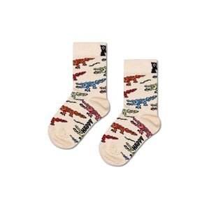 Detské ponožky Happy Socks Kids Crocodile Sock béžová farba