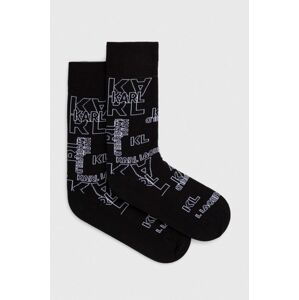 Ponožky Karl Lagerfeld pánske,čierna farba,541102.805513