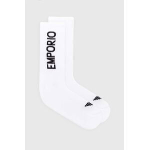 Ponožky Emporio Armani Underwear 3-pak pánske, biela farba