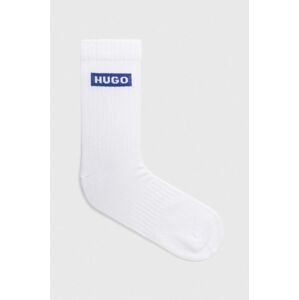 Ponožky Hugo Blue 3-pak pánske, biela farba
