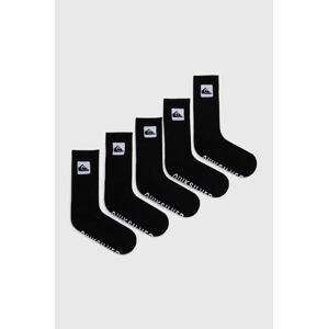 Ponožky Quiksilver 5-pak pánske, čierna farba