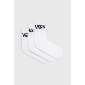 Ponožky Vans 3-pak pánske, biela farba